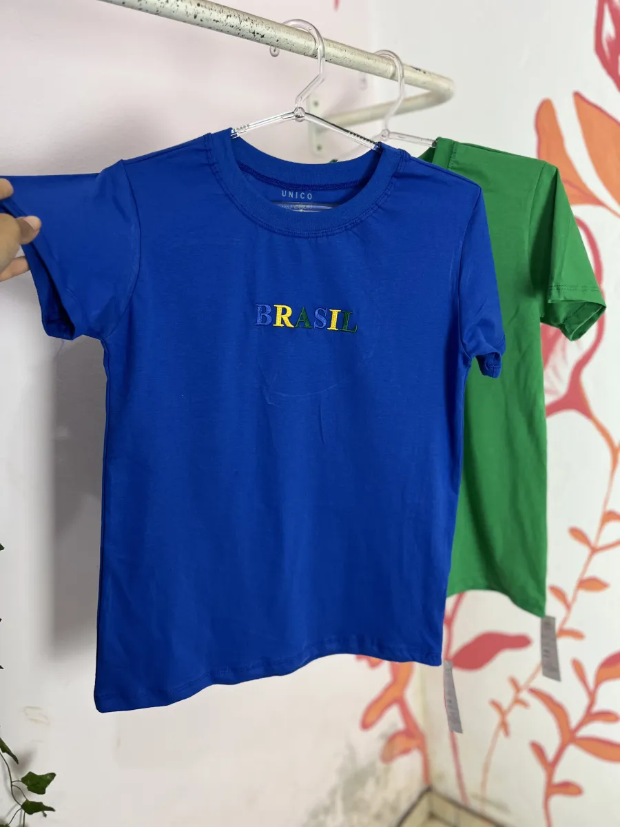 T-shirt Brasil Bordado